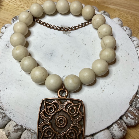 Riverstone (10 mm) with Copper Charm and Chain - Picture 8 of 9